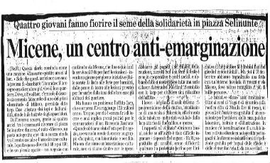 Micene, un centro anti emarginazione